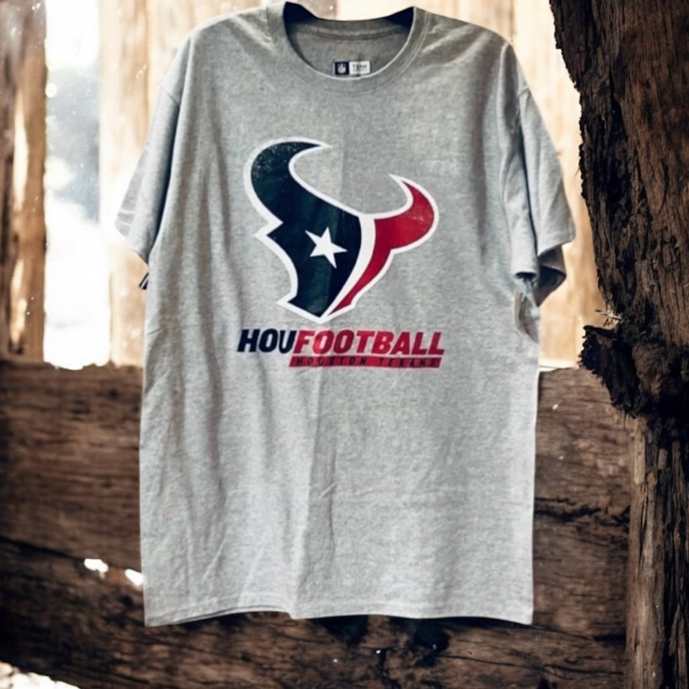 NWT NFL Team Apparel Men’s Houston Texans Distressed Print Tee Shirt